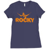 new rocky balboa stallone dark blue logo movie Ladies Fitted T-Shirt