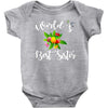 world's best sister with flowers. Baby Bodysuit