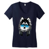 huskie music Women's V-Neck T-Shirt
