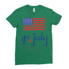 july 4th Ladies Fitted T-Shirt