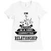 I Am Music Actually In A Very Commited Relationship Ladies Fitted T-Shirt