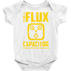 back to the future inspired flux capacitor delorean movie Baby Onesie