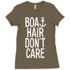 boat hair don't care Ladies Fitted T-Shirt