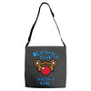 red nosed bear Adjustable Strap Totes