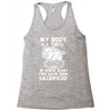 my body is a temple in which a lot of pigs have been sacificed Racerback Tank