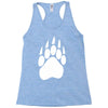 large bear paw print crew neck long sleeve Racerback Tank