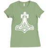 thors hammerretro viking norse fashion cool Ladies Fitted T-Shirt