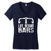 life behind bars cycling Women's V-Neck T-Shirt