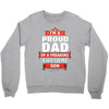 proud dad son Crewneck Sweatshirt
