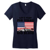 Lets Pray For Vegas, God Bless Women's V-Neck T-Shirt