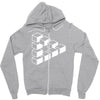 sheldon dreieck big bang theory triforce illusion 3d nerd fun usa Zipper Hoodie