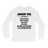 Super January Girl Long Sleeve Shirts
