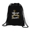 kings are born in december Drawstring Bags