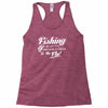 fishing   through his fly! Racerback Tank