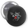rocket vintage cartoon style Pin-back button