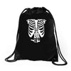 beer belly xray skeleton funny Drawstring Bags
