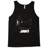 jaws chalk board movie licensed cotton blend adult Tank Top