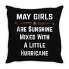 May Girls Throw Pillow
