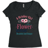 Girl LIke A Flowers Women's Triblend Scoop T-shirt