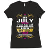 i am a July women Ladies Fitted T-Shirt