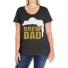 brew dad Ladies Curvy T-Shirt