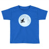 Biker Dinosaur - Dinosaur Riding A Bike To The Moon Toddler T-shirt