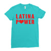 latina power with heart Ladies Fitted T-Shirt