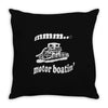 motorboatin pontoon Throw Pillow