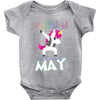 UNICORN ARE BORN IN MAY Baby Bodysuit