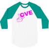 fuck love party 3/4 Sleeve Shirt