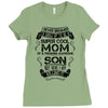 Super Cool Mom Of A Freaking Awesome Son Ladies Fitted T-Shirt