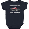 case ih red tractor boy comin' through Baby Bodysuit