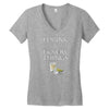 i drink and i know things shot Women's V-Neck T-Shirt