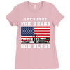 Lets Pray For Vegas, God Bless Ladies Fitted T-Shirt