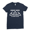 nobody needs an ar 15 Ladies Fitted T-Shirt