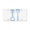 sketch of piston License Plate