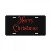 merry christmas red glitter License Plate