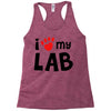 i love my lab labrador Racerback Tank