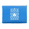 funny ugly christmas smiley emoticon Accessory Pouches
