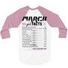 March Girl Facts Pisces 3/4 Sleeve Shirt