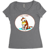 calvin hobbes Women's Triblend Scoop T-shirt