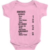 contents list Baby Onesie