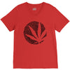 cannabis fingerprinting (black) V-Neck Tee