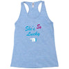 she's so lucky Racerback Tank