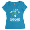 alien abductee survivor tour ufo nerd geek comic funny Women's Triblend Scoop T-shirt