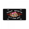 June Peeking Out Baby Girl License Plate