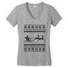 ugly santa claus Women's V-Neck T-Shirt