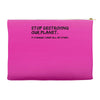 stop destroying our planet it's where i keep all my stuff geek tee shi Accessory Pouches