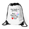 Our Family is Growing Drawstring Bags