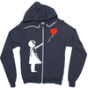 banksy style Zipper Hoodie